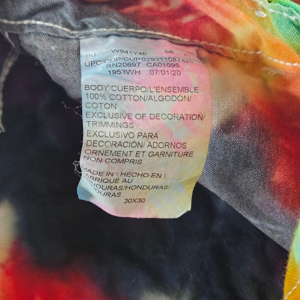 Dickies Men's Carpenter Painter Pants Custom Tie Dye Rainbow Workwear 30x30 - Picture 5 of 7